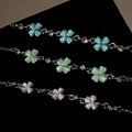 Korean Floral Cat Eye Stone Beaded Bracelet Sweet Light Luxury Fashion Jewelry For Women view 2