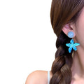 Sweet Resin Starfish Flower Drop Earrings Summer Beach Vacation Style Jewelry Accessories view 5