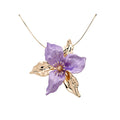 Old Money Style Iron Enamel Flower Stud Earrings Necklace Jewelry Set For Women view 5