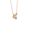 18K Gold Plated Copper French Vintage Zircon Square Pendant Necklace Light Luxury Collarbone Chain view 5