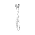 Light Luxury Copper Zircon Starburst Tassel Clip-on Earrings Geometric No Piercing Ear Cuffs view 5