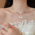 Colorful Stone Beaded Freshwater Pearl Pendant Necklace For Women Light Luxury Geometric Choker view 1