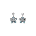 Alloy Pearl Flower Rhinestone Drop Earrings Sweet Korean Style Silver Needle Jewelry view 5