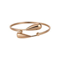 Modern Minimalist Iron Double Layer Teardrop Open Bangle For Women view 5