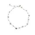 Light Luxury Y Shape Glass Crystal Beaded Geometric Round Pendant Clavicle Necklace view 5