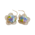 Vacation Style Hollow Floral Woven Faux Pearl Stud Earrings For Women view 5
