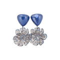 Sweet Floral Resin Flower Stud Earrings With Silver Pins For Summer Vacation Style view 5