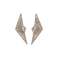 European Style Copper Triangle Zircon Stud Earrings With Silver Posts For Women view 5