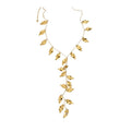 Old Money Iron Leaf Tassel Necklace For Women Light Luxury Minimalist Collarbone Jewelry view 5