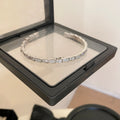Women's Copper Mother Of Pearl Snake Bangle With Full Pavé Zircon, Elegant Geometric Fashion OL Bracelet view 4