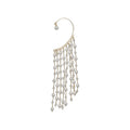 2026 New Elegant Faux Pearl Tassel Drop Earrings French Vintage Geometric Long Ear Jewelry view 5