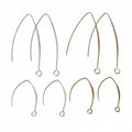 Vacuum Gold Stainless Steel V Shape Ear Hooks For DIY Stud Earrings Jewelry Accessories view 5