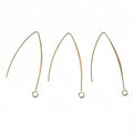 Vacuum Gold Stainless Steel V Shape Ear Hooks For DIY Stud Earrings Jewelry Accessories view 2