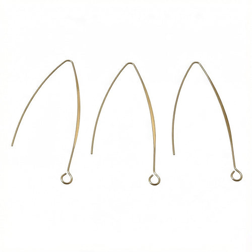 Vacuum Gold Stainless Steel V Shape Ear Hooks For DIY Stud Earrings Jewelry Accessories