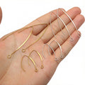 Vacuum Gold Stainless Steel V Shape Ear Hooks For DIY Stud Earrings Jewelry Accessories view 4
