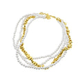 2026 New Old Money Layered Metal Faux Pearl Geometric Round Choker Necklace For Women view 5