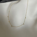 Light Luxury Copper Zircon Waterdrop Geometric Clavicle Necklace For Women view 2