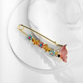 Red Gold Tone Flower Crystal Enamel Two Designs Metal Brooch Pin 2 Pictured Designs 2 view 4