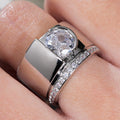 Trendy Futuristic Irregular Shape Ring, Niche Design Statement Jewelry For Cross Border view 2