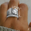 Trendy Futuristic Irregular Shape Ring, Niche Design Statement Jewelry For Cross Border view 4