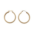 Minimalist Brushed Copper Round Hoop Earrings With Silver Pins Geometric Modern Style view 5