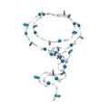 Old Money Style Glass Crystal Beaded Waterdrop Double Layer Tassel Sweater Necklace For Women view 5