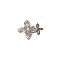 Copper Zircon Star Flower Open Ring Light Luxury Elegant Fashion Ring For Index Finger view 5