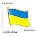 Alloy Enamel Ukraine Flag Lapel Pin For Unisex Clothing Accessories Brooch view 5