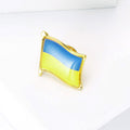 Alloy Enamel Ukraine Flag Lapel Pin For Unisex Clothing Accessories Brooch view 2