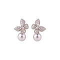 18K Gold Plated Zircon Butterfly Faux Pearl Jewelry Set Sweet Earrings Necklace Bracelet view 5