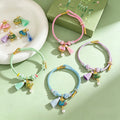 Dragon Boat Festival Five Color Cord Pearl Beaded Bracelet With Tassel Triangle Charm view 4