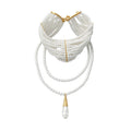 French Vintage Multilayer Faux Pearl Beaded Teardrop Necklace Old Money Light Luxury Choker view 5