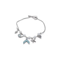 Light Luxury Cat Eye Stone Zircon Starfish Fishtail Beaded Bracelet For Women view 5
