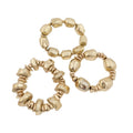Modern Minimalist Plastic Geometric Irregular Beaded Bracelet Jewelry Set view 5