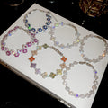 Sparkling Crystal Pearl Flower Heart Beaded Bracelet Korean Light Luxury Fashion Jewelry view 2