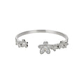 Luxury Copper Zircon Flower Open Bracelet And Ring Jewelry Set For Women 2026 view 5