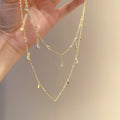 Old Money Style Copper Zircon Teardrop Pendant Necklace For Women Elegant Clavicle Chain view 3