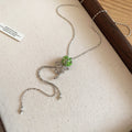 Enamel Apple Copper Clavicle Necklace Sweet Cool Summer Old Money Style Jewelry view 2