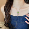 Enamel Apple Copper Clavicle Necklace Sweet Cool Summer Old Money Style Jewelry view 3