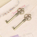 60x20mm Retro Heart Keychain Charm