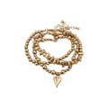 Modern Minimalist Acrylic Round Bead Heart Necklace And Bracelet Jewelry Set For Women view 5