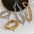 Modern Minimalist Acrylic Round Bead Heart Necklace And Bracelet Jewelry Set For Women view 1