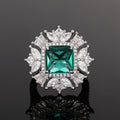 Imitation Emerald Jade Wealth Theme Women's Ring High Luxury Statement Jewelry view 3