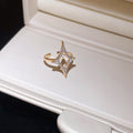 18K Gold Plated Copper Zircon Starburst Ring And Stud Earrings Jewelry Set For Women view 3