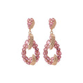 Sparkling Rhinestone Teardrop Alloy Drop Earrings, Vintage Luxury Gown Style view 5