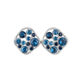 Light Luxury Alloy Stud Earrings With Sparkling Zircon Irregular Geometric Hollow Design view 5