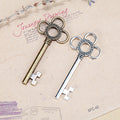 Round Flower Key Metal Charm in 4 Finishes for Jewelry Crafts view 4