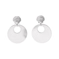 Shell Starfish Round Stud Earrings With Silver Pins, Beach Vacation Geometric Statement Jewelry view 5