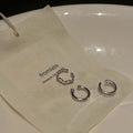 Double Layer Hollow Round Copper Clip-on Earrings For Women Minimalist Geometric Ear Cuffs view 2