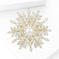Luxury Copper Zircon Sunflower Brooch For Coat And Sweater view 3
